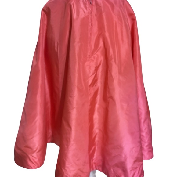 👉 Vintage Miss O Oscar de la Renta Silk Skirt Coral A-Line Formal Party Size 8 - Picture 3 of 8